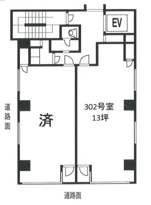 工藤ビル 3 フロア図面 1