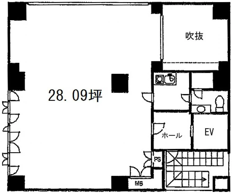 共栄入谷ビル 2 フロア図面 1