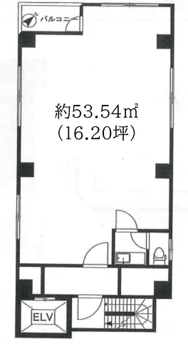 木島ビル 4 フロア図面 1