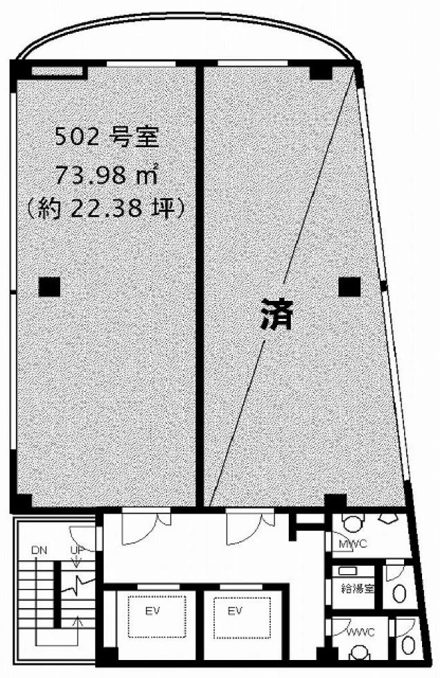 KKK(サンケイ)ビル 5 フロア図面 1