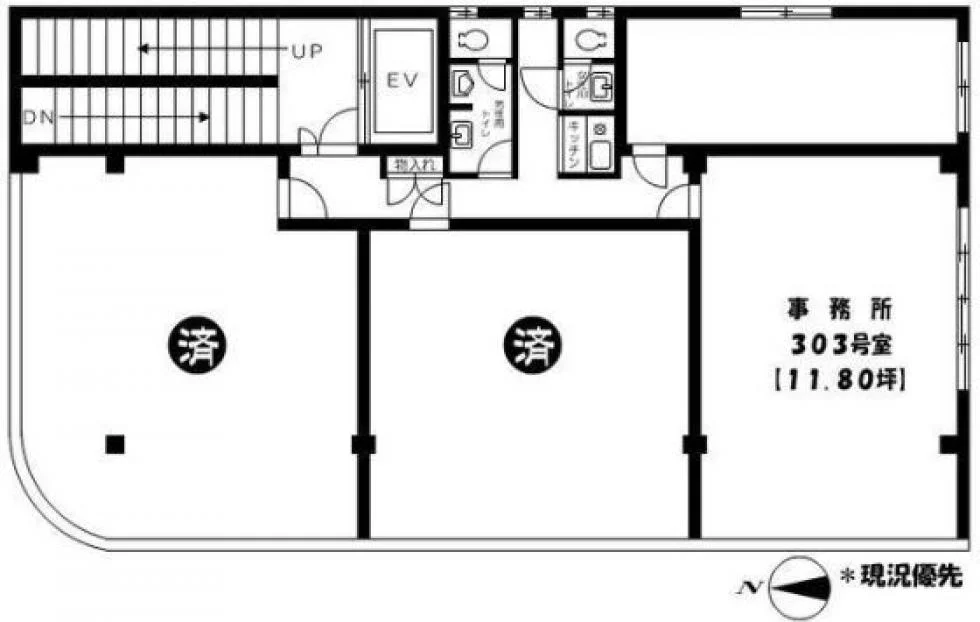 キューアス御徒町 3 フロア図面 1