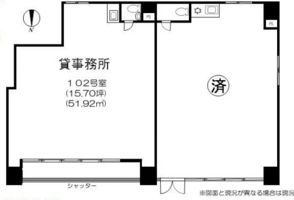 第7江波戸ビル 1 フロア図面 1