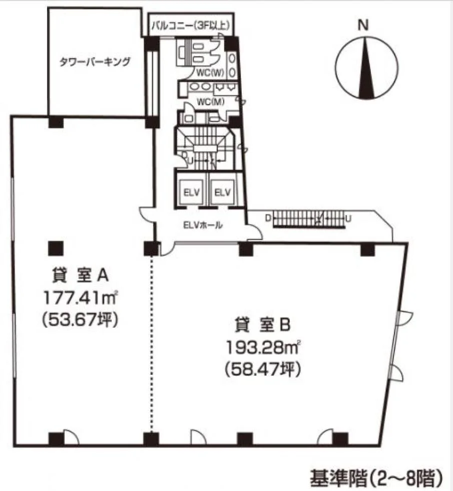 秋葉原新高第一生命ビル 7 フロア図面 1