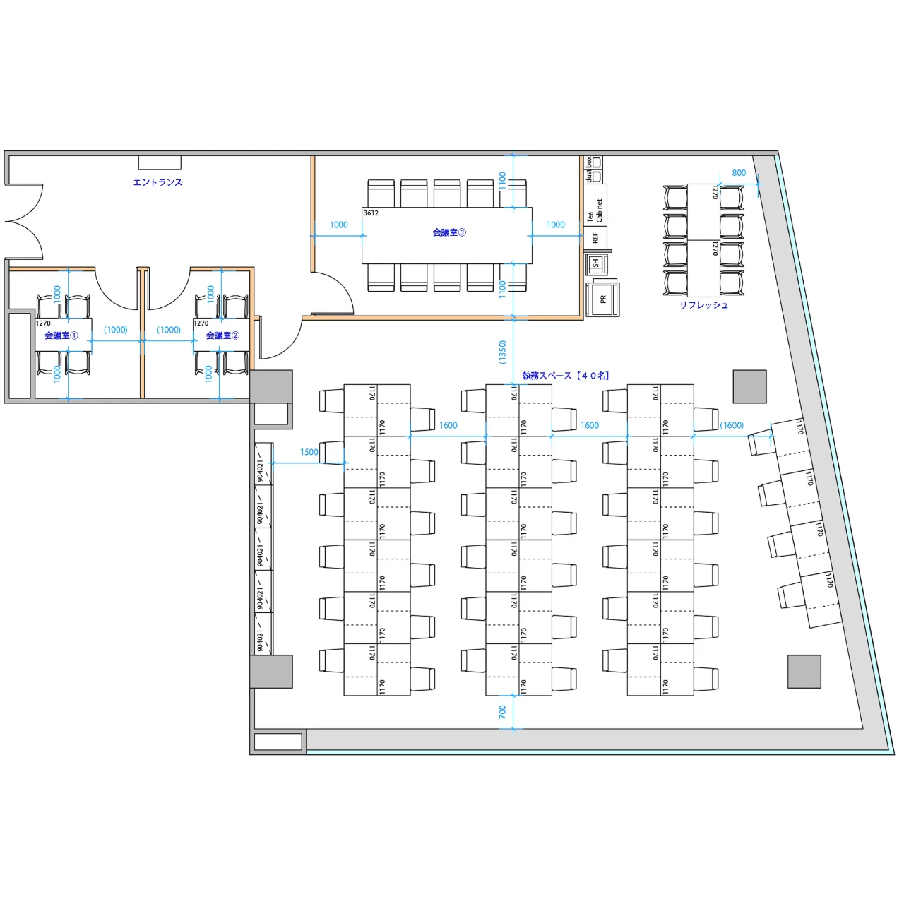 MPR東上野ビル 9 フロア図面 1