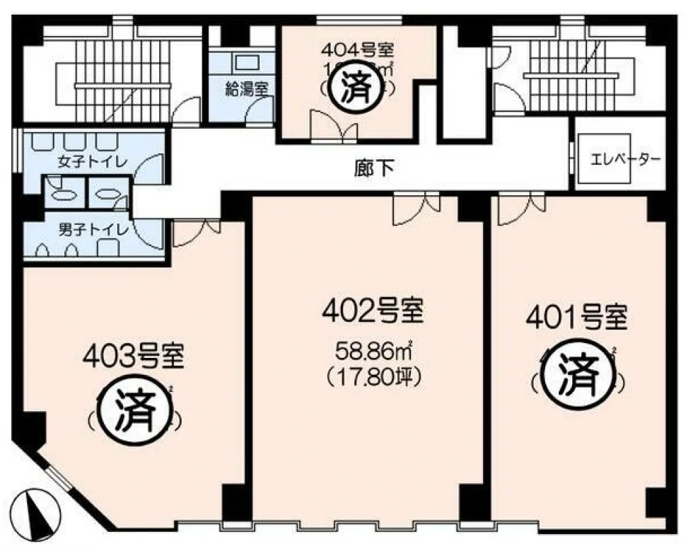 山勝ビル 4 フロア図面 5
