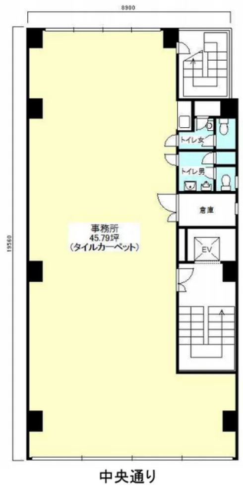 上野鈴木ビル 5 フロア図面 1