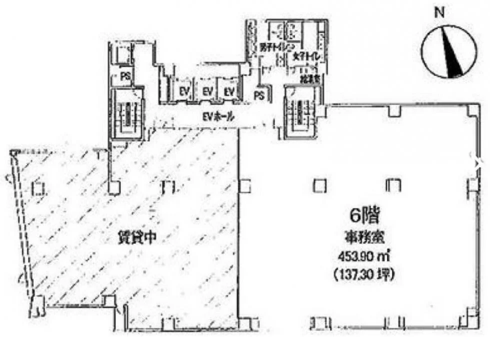 上野NSビル 6 フロア図面 1