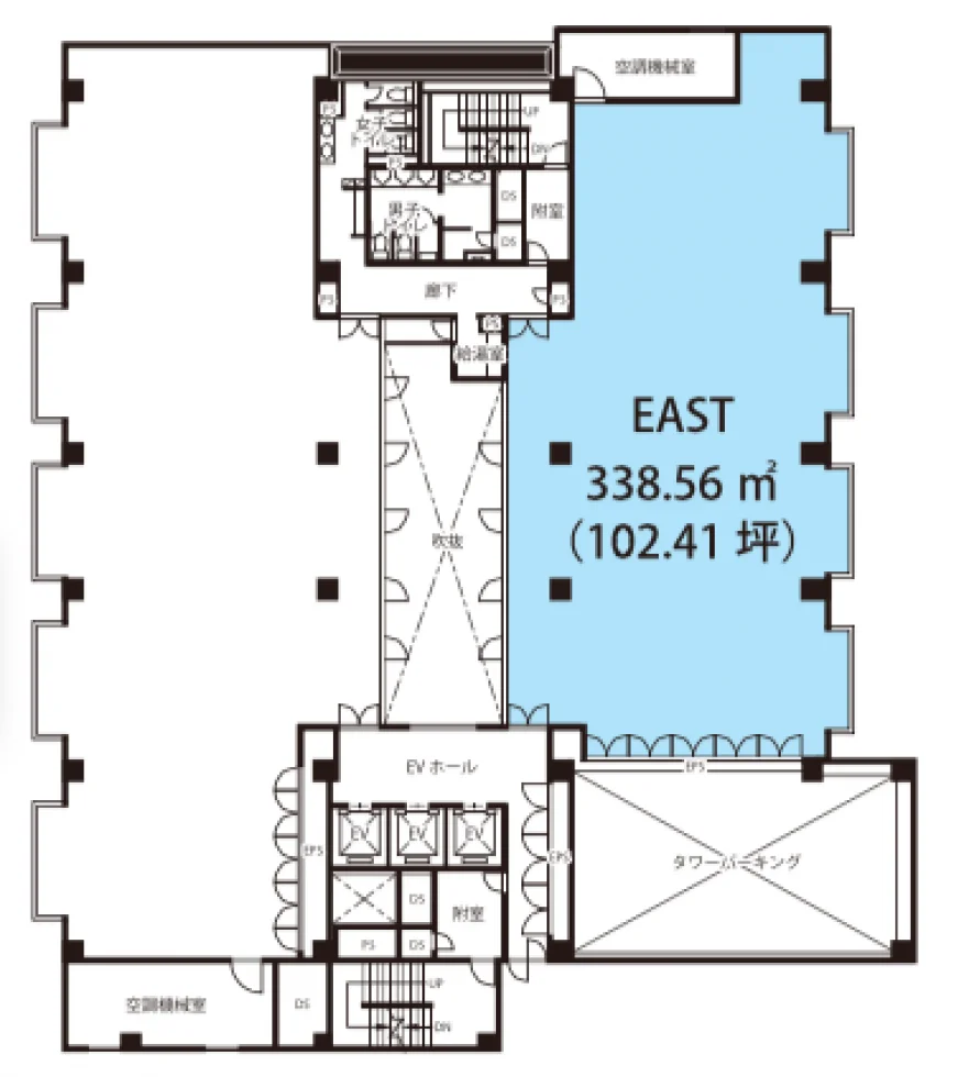 東京日産台東ビル 4 フロア図面 1