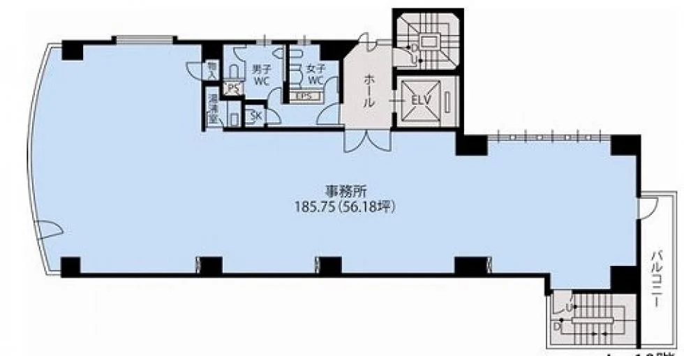 日東ビル 9 フロア図面 1
