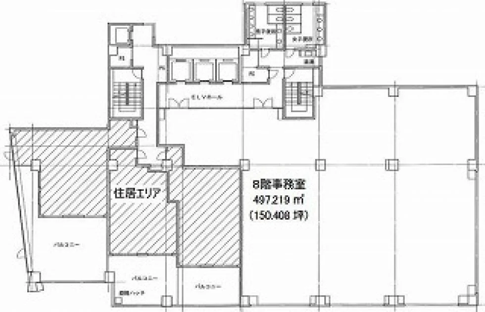 上野NSビル 8 フロア図面 1