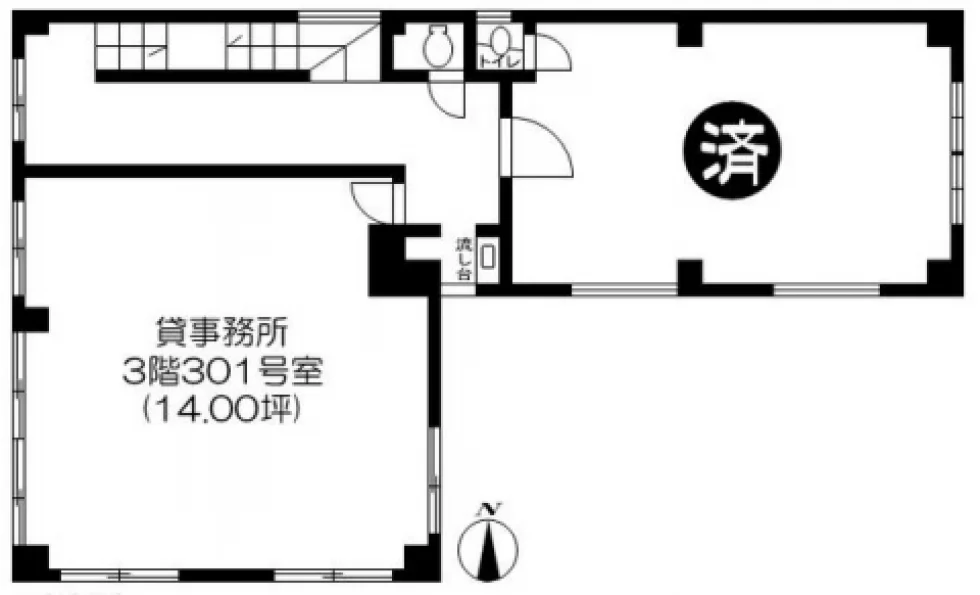 ピースビル 3 フロア図面 1
