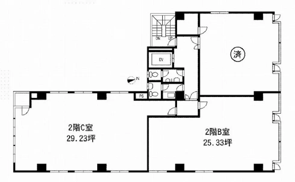 矢口ビル 2 フロア図面 1