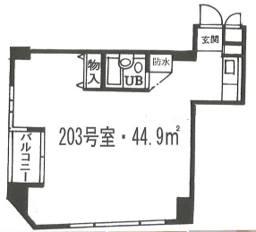 中西ビル 2 フロア図面 1