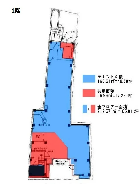 ニューガイアビルディング西中洲No.84 1 フロア図面 1