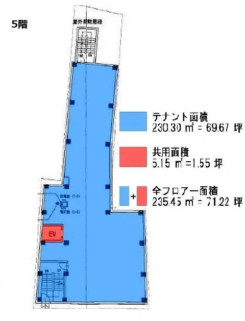 ニューガイアビルディング西中洲No.84 5 フロア図面 1