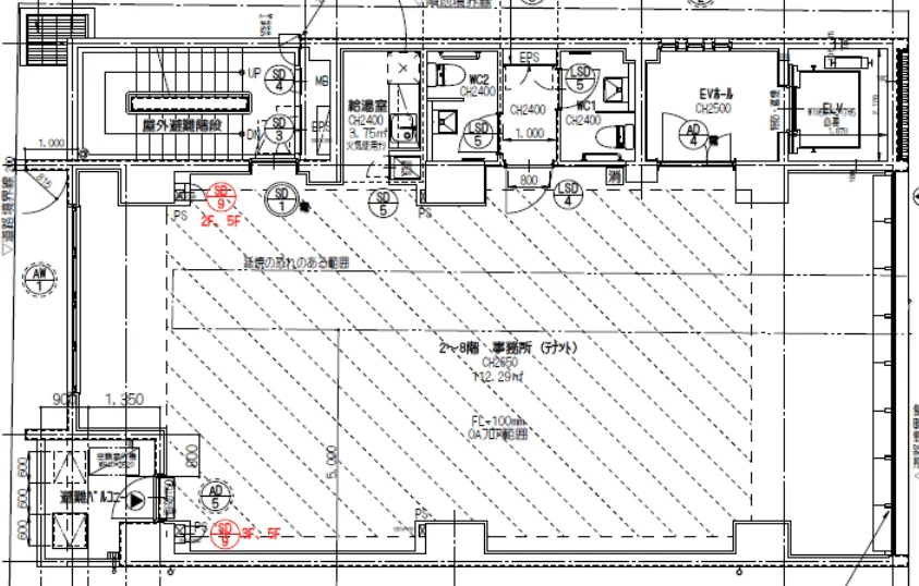 天神鍛冶町ビル 4 フロア図面 27