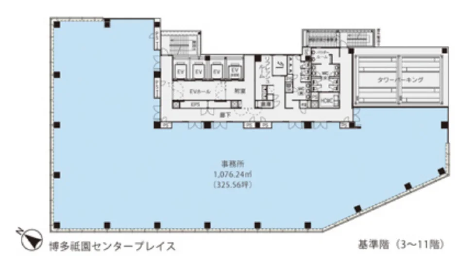 博多祇園センタープレイス 3 フロア図面 39