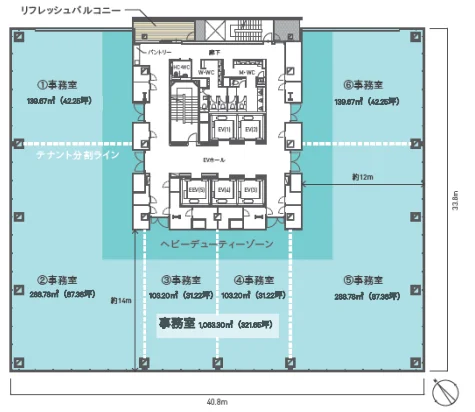 福岡Kスクエア 7 フロア図面 27