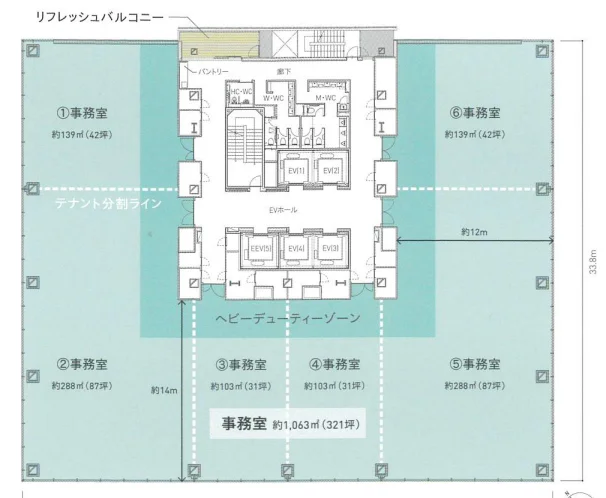 福岡Kスクエア 4 フロア図面 29