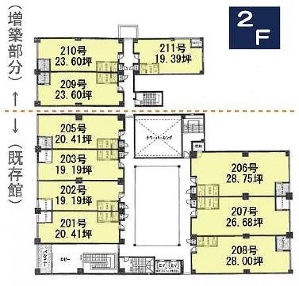 フェイズイン山王公園前 2 フロア図面 1