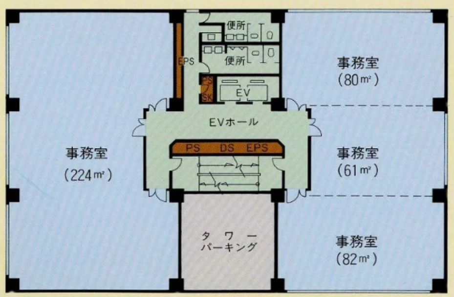 いちご博多駅東ビル 6 フロア図面 1