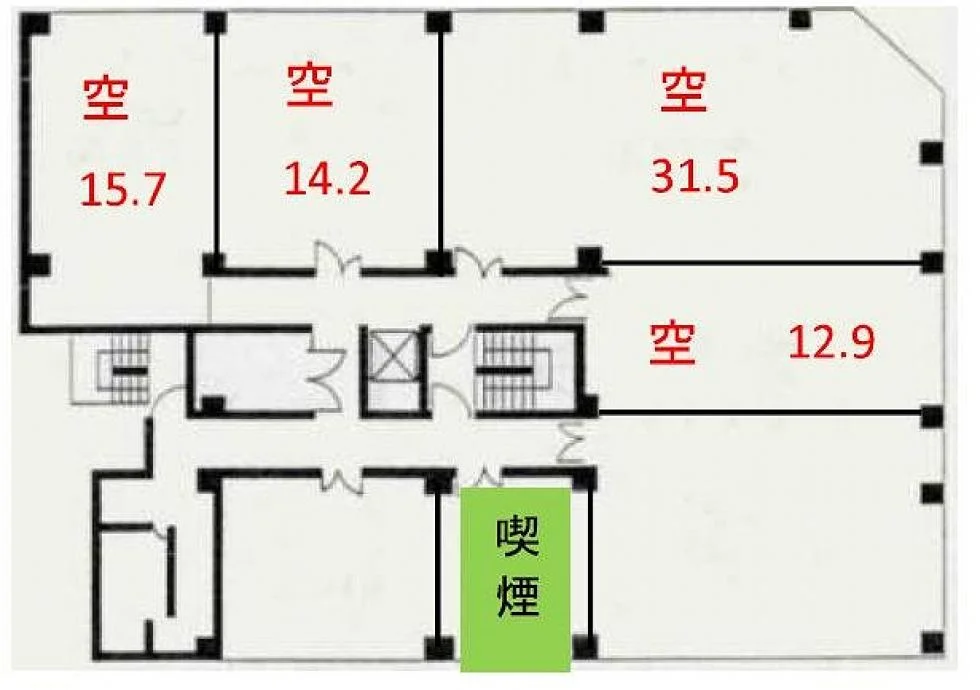 第5岡部ビル(第五岡部ビル) 3 フロア図面 43