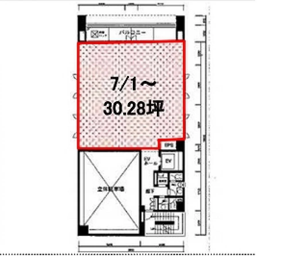 井門博多駅前ビル 2 フロア図面 1