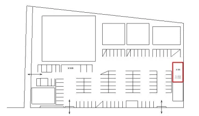 和白丘複合施設内店舗 一棟 フロア図面 1