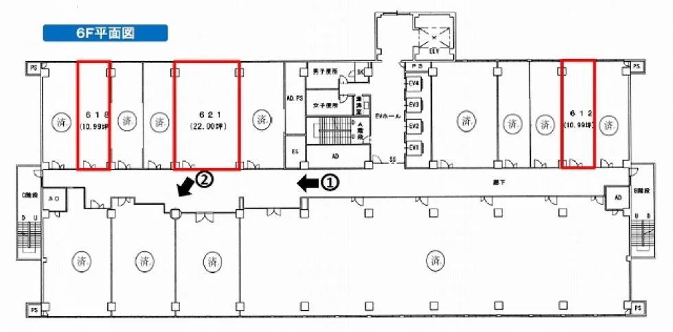 FRC(エフアールシー)ビル 6 フロア図面 21