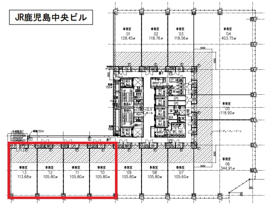 JR鹿児島中央ビル 7 フロア図面 19