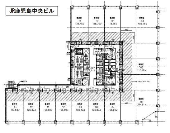 JR鹿児島中央ビル 10 フロア図面 15